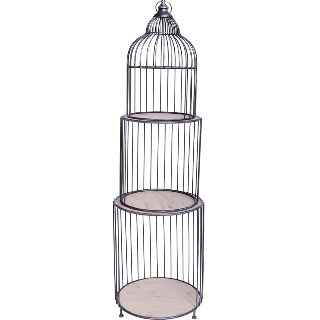 DecoWoerner Decoración De Primavera>Estantería De Jaula De Pájaro, Altura 140 Cm, Negra