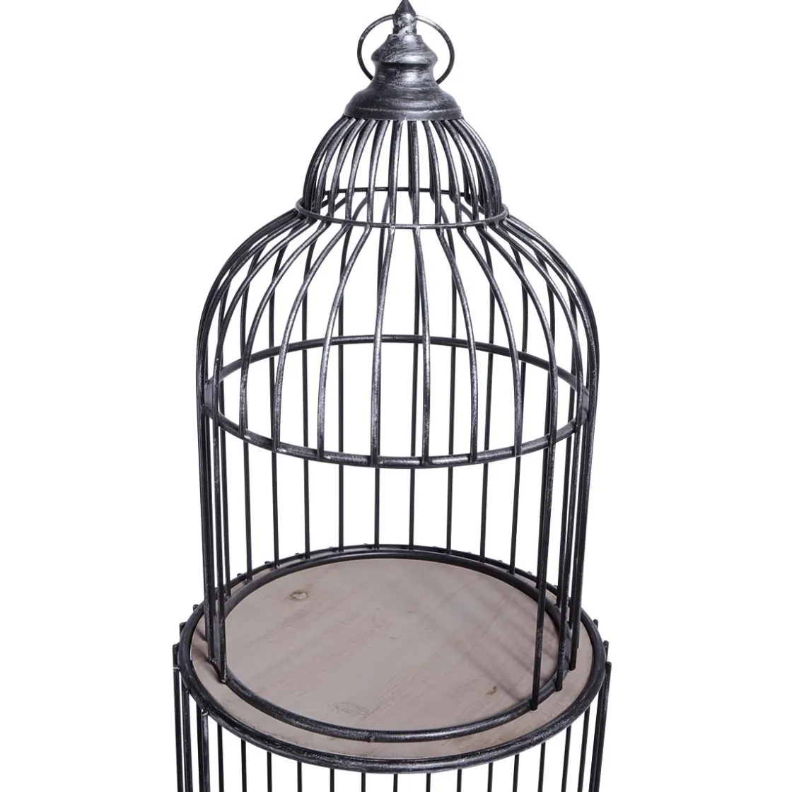 DecoWoerner Decoración De Primavera>Estantería De Jaula De Pájaro, Altura 140 Cm, Negra