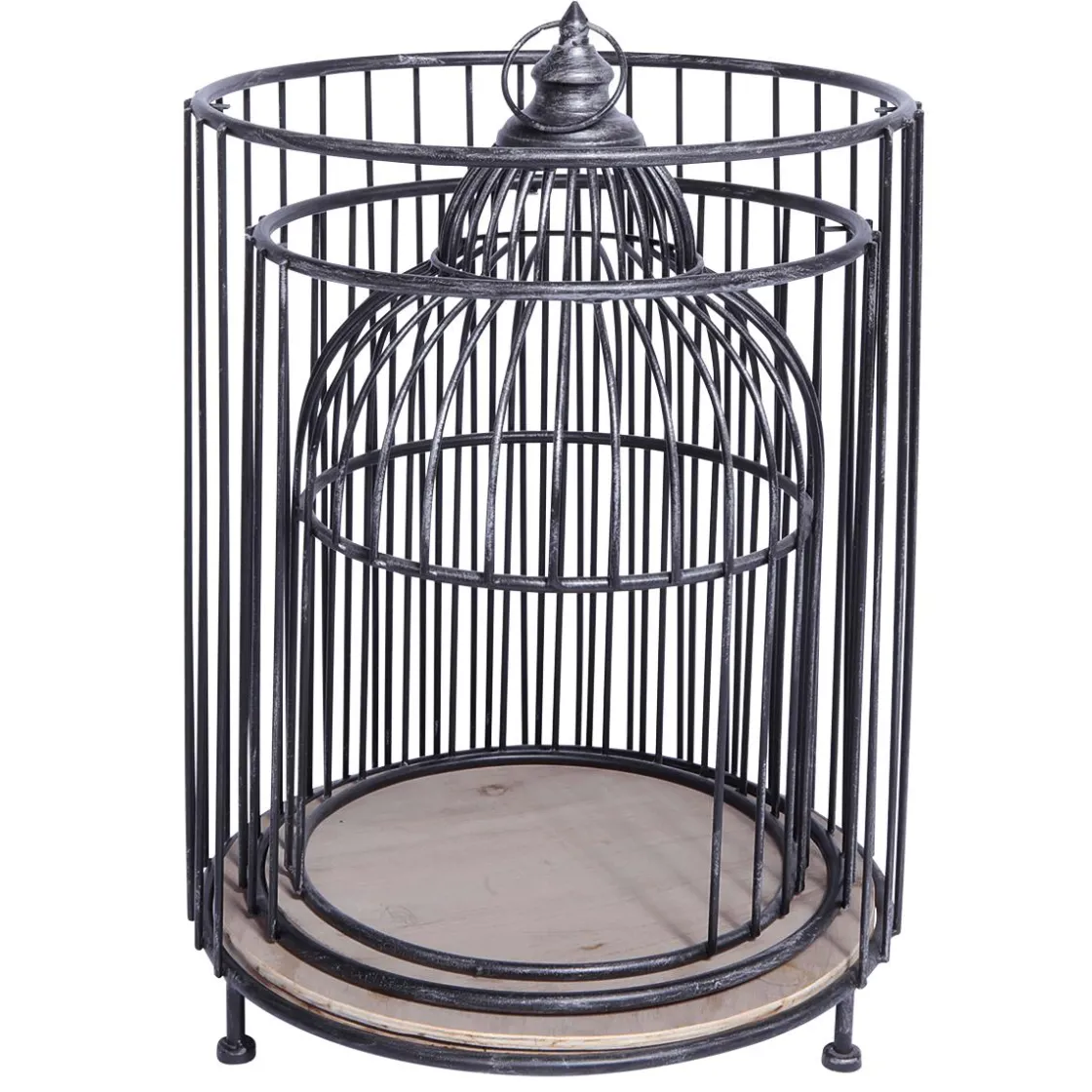 DecoWoerner Decoración De Primavera>Estantería De Jaula De Pájaro, Altura 140 Cm, Negra