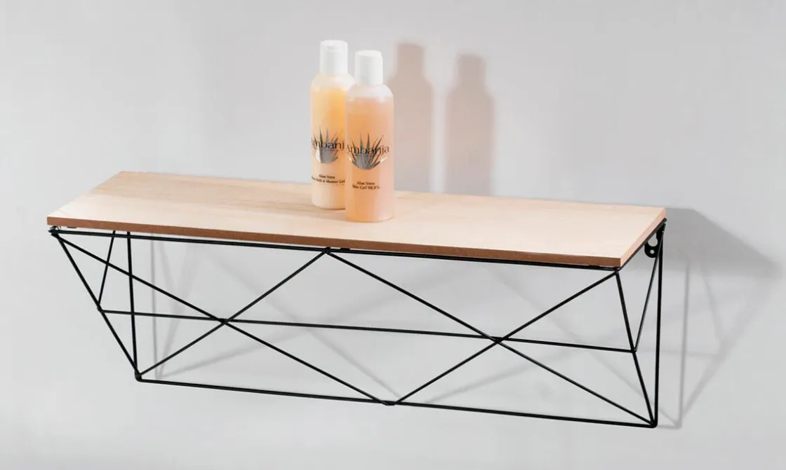 DecoWoerner Expositores Para Tiendas|Decoración Natural>Estantería De Pared Anchura 57 Cm