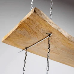 DecoWoerner Expositores Para Tiendas>Estantería De Pared Con Cadena 3 Piezas, 100 Cm De Ancho