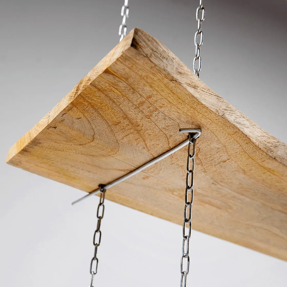 DecoWoerner Expositores Para Tiendas>Estantería De Pared Con Cadena 3 Piezas, 100 Cm De Ancho