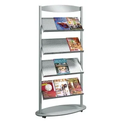 DecoWoerner Expositores Para Tiendas>Estantería Para Folletos "Alu-Design", 12 X A4