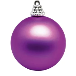 DecoWoerner Bolas De Navidad>Estera, Bolas De Plástico Navideñas Moradas, 6 Cm Ø - 24 Piezas