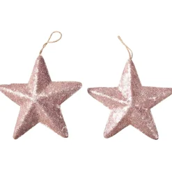 DecoWoerner Estrella De Navidad>Estrella Con Lentejuelas Ø 22 Cm, 2 Piezas, da