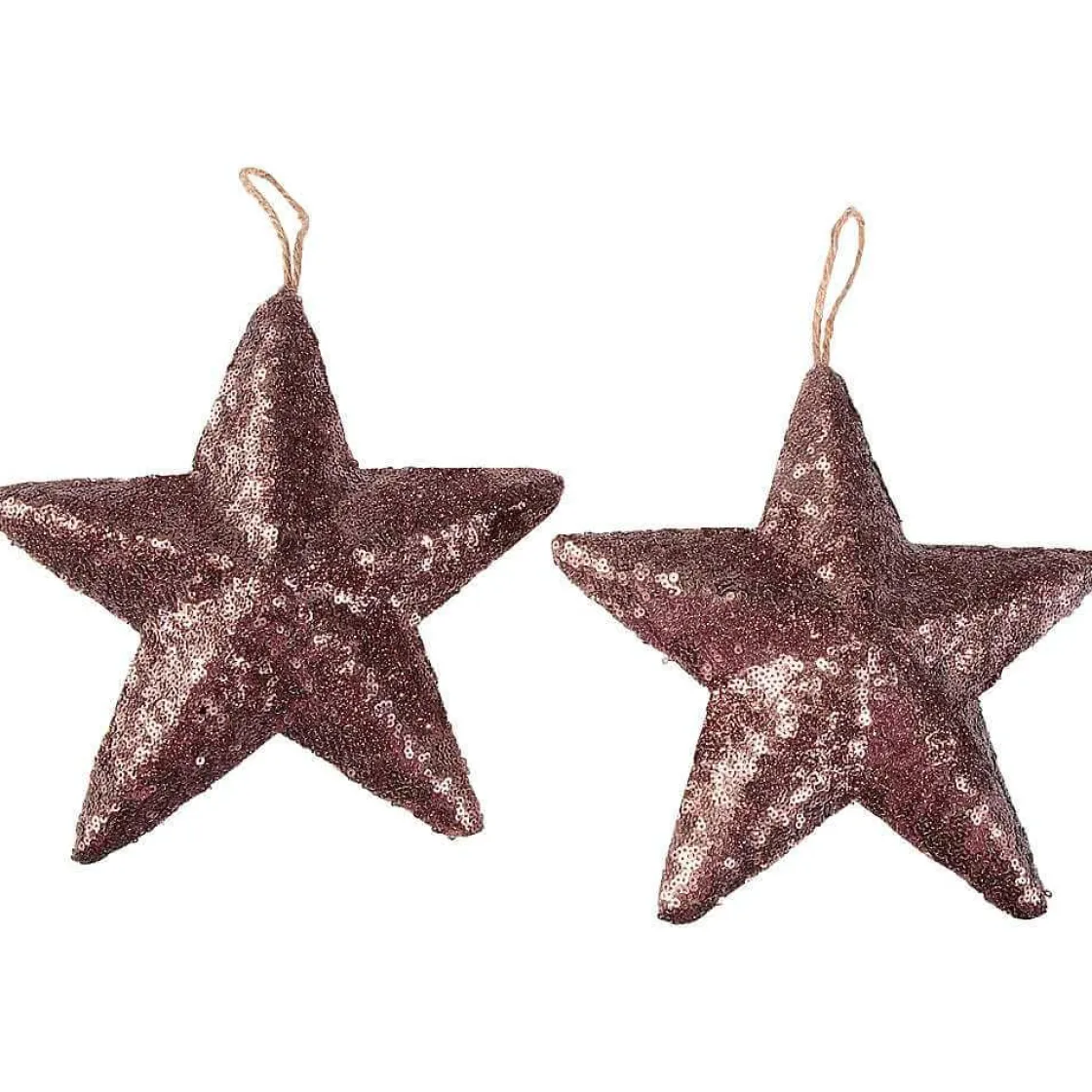 DecoWoerner Estrella De Navidad>Estrella Con Lentejuelas Ø 22 Cm, 2 Piezas, Nougat
