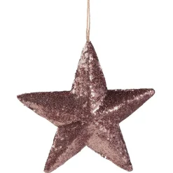 DecoWoerner Estrella De Navidad>Estrella Con Lentejuelas Ø 33 Cm, Nougat