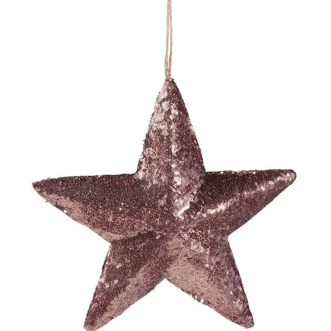 DecoWoerner Estrella De Navidad>Estrella Con Lentejuelas Ø 33 Cm, Nougat