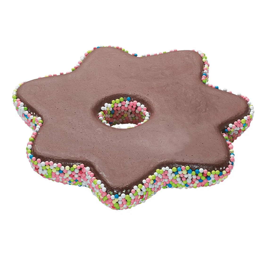 DecoWoerner Chupetes Xxl>Estrella De Pan De Jengibre Con Cobertura Espolvoreada Ø 30 Cm