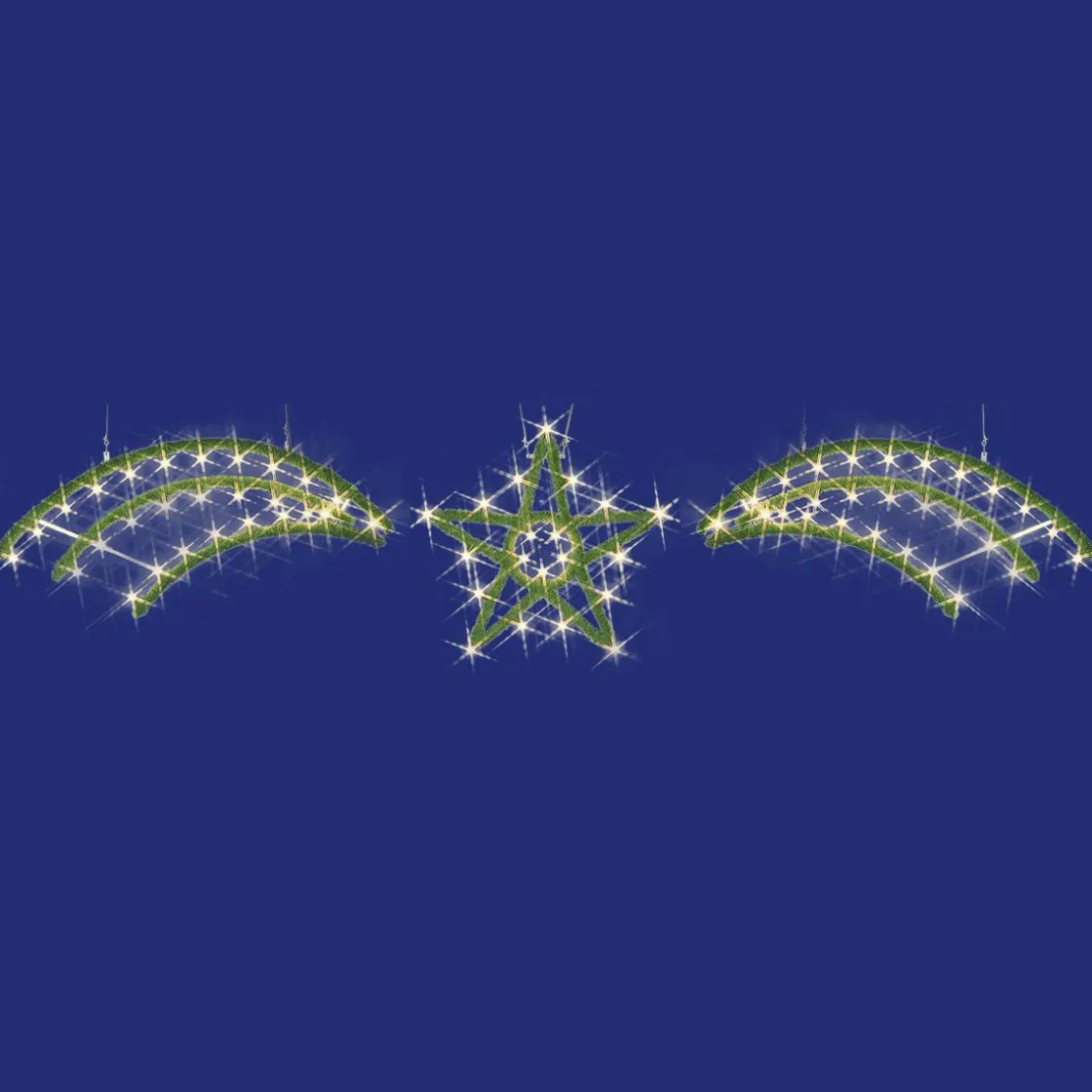 DecoWoerner Luces De Navidad>Estrella De Vano De Carretera, Ø 125 Cm