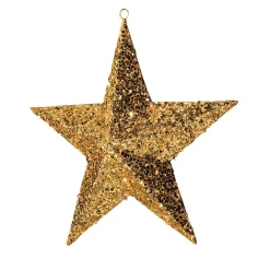 DecoWoerner Estrella De Navidad>Estrella Decorativa, Dorado, Ø 80 Cm