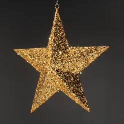 DecoWoerner Estrella De Navidad>Estrella Decorativa, Dorado, Ø 80 Cm