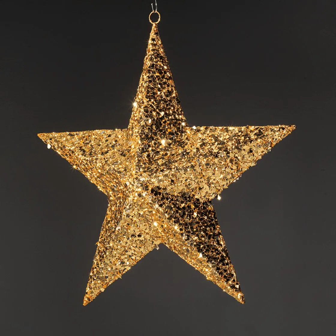 DecoWoerner Estrella De Navidad>Estrella Decorativa, Dorado, Ø 80 Cm