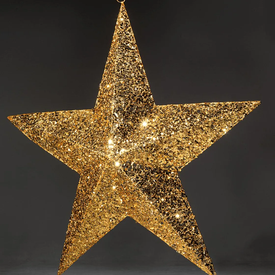 DecoWoerner Decoración Navideña Xxl|Estrella De Navidad>Estrella Decorativa, Dorado, Ø 150 Cm
