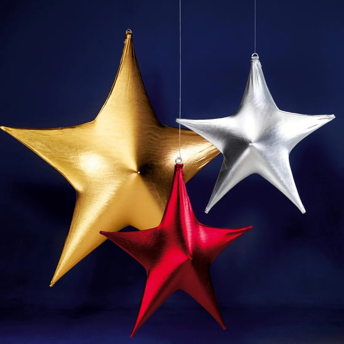 DecoWoerner Decoración Temática|Decoración Navideña Xxl>Estrella Extensible Ø 80 Cm, Ignífuga B1