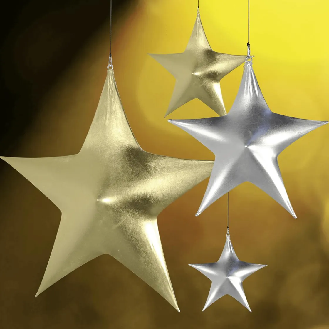 DecoWoerner Decoración Temática|Decoración Navideña Xxl>Estrella Extensible Ø 150 Cm, Ignífuga B1