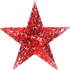 DecoWoerner Decoración Navideña Xxl|Estrella De Navidad>Estrella Gigante Decorativa Roja Ø 120 Cm