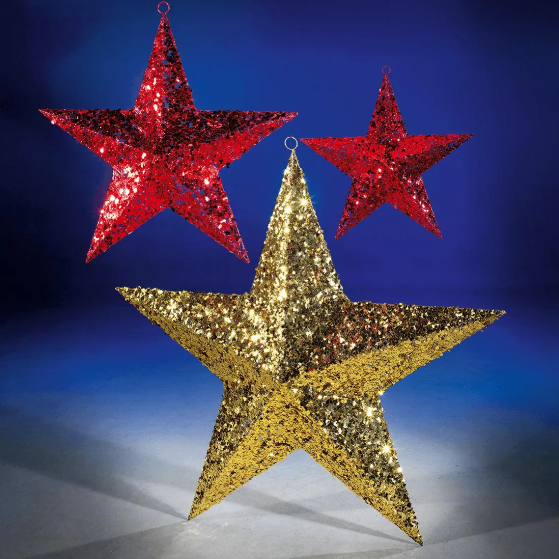 DecoWoerner Decoración Navideña Xxl|Estrella De Navidad>Estrella Gigante Decorativa Roja Ø 120 Cm