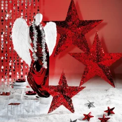 DecoWoerner Decoración Navideña Xxl|Estrella De Navidad>Estrella Gigante Decorativa Roja Ø 150 Cm