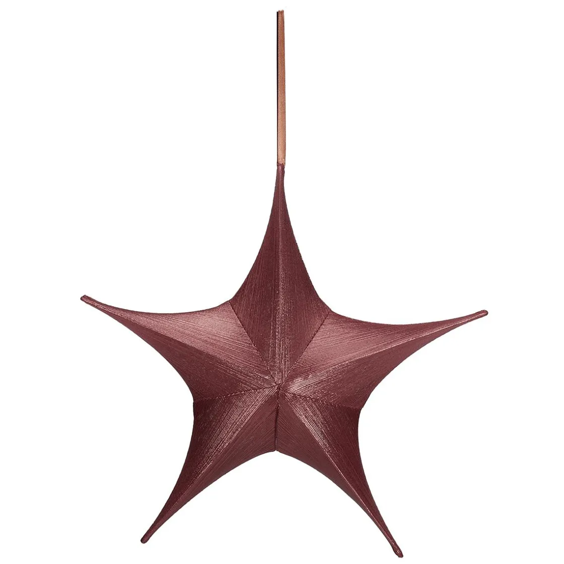 DecoWoerner Estrella De Navidad>Estrella Plegable De Tela Decorativa Rojo Burdeos Con Cremallera, 40 Cm