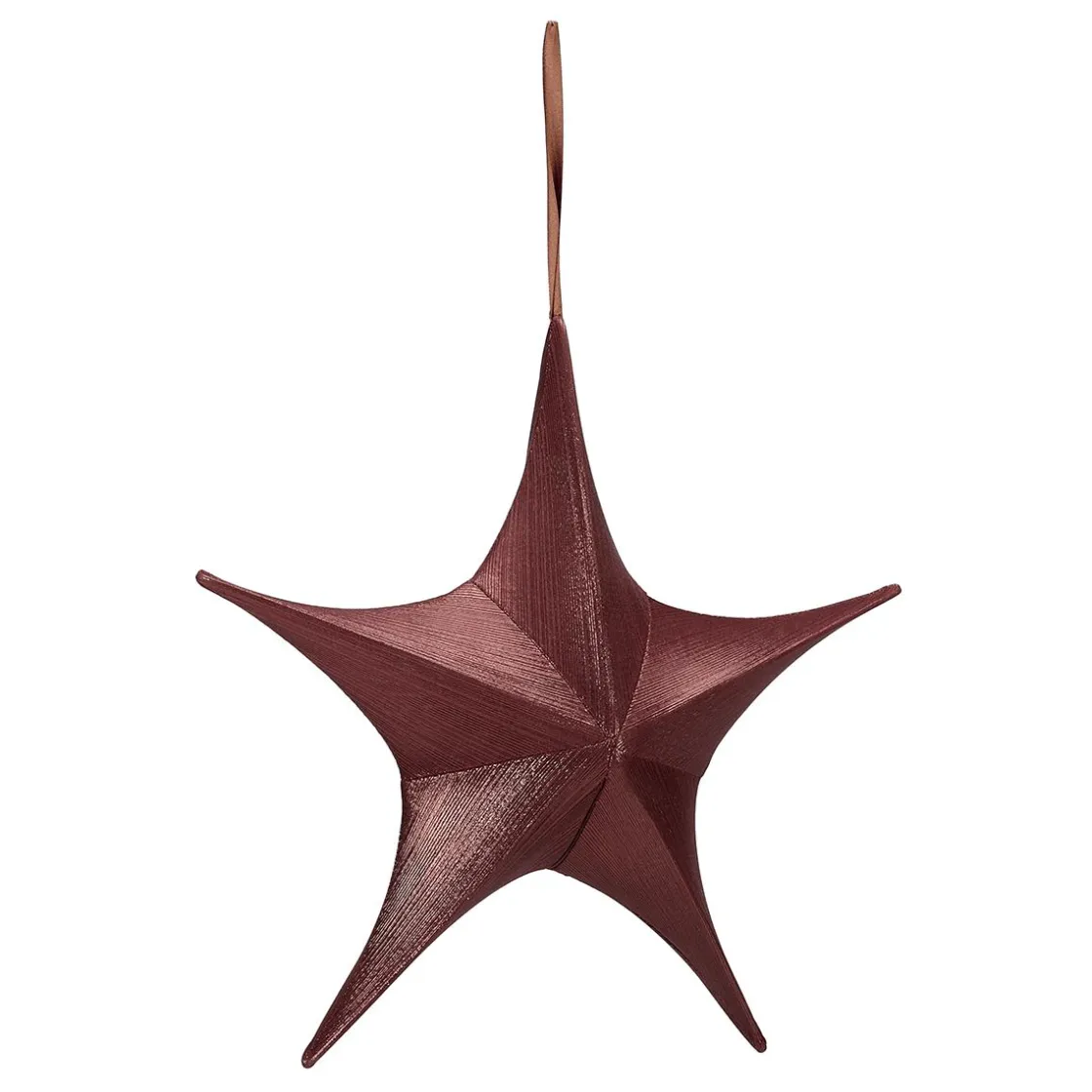 DecoWoerner Estrella De Navidad>Estrella Plegable De Tela Decorativa Rojo Burdeos Con Cremallera, 40 Cm