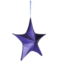 DecoWoerner Estrella De Navidad>Estrella Plegable De Tela Decorativa, Metalizado, Con Cremallera