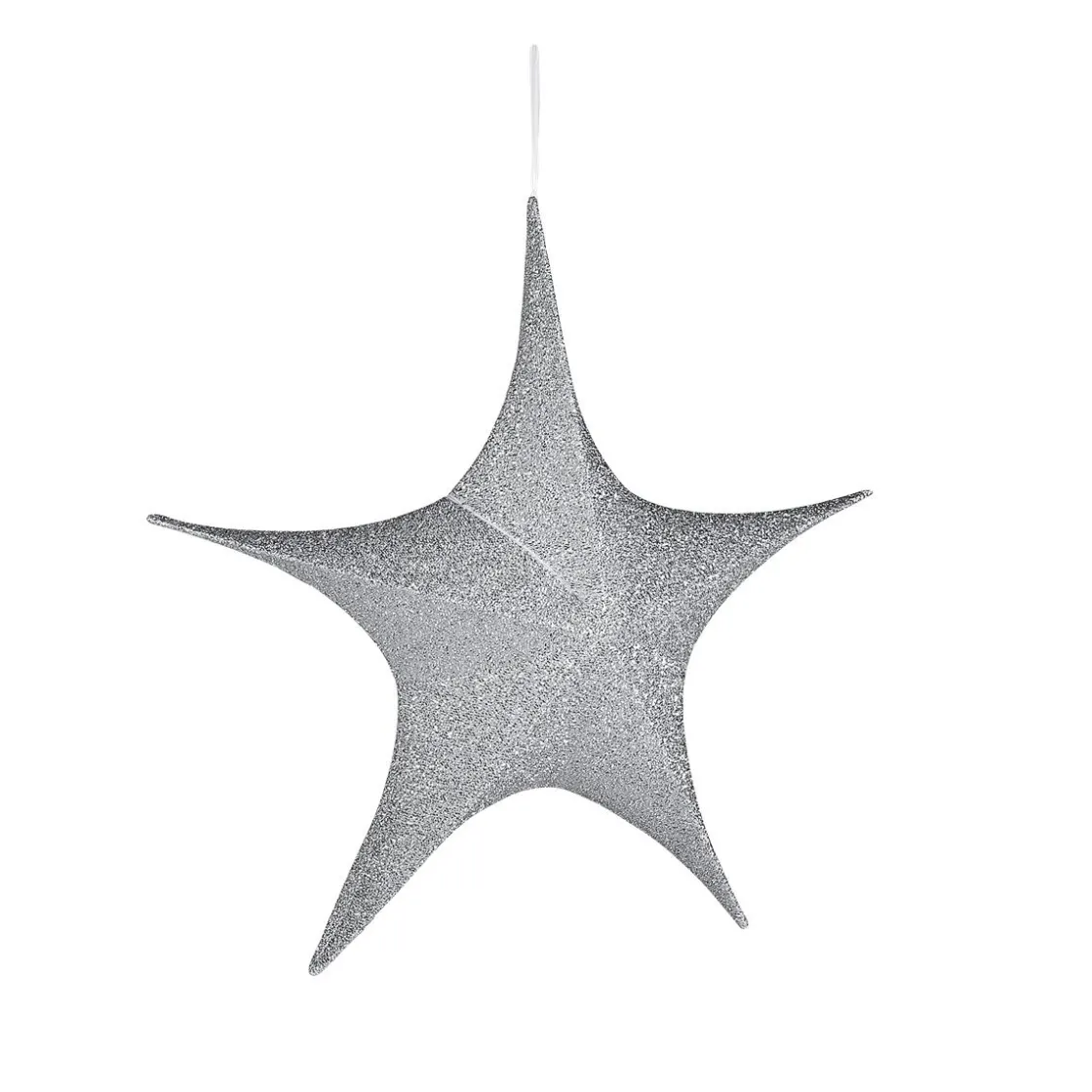 DecoWoerner Estrella De Navidad>Estrella Plegable Deco Plateada Con Cremallera, 40 Cm