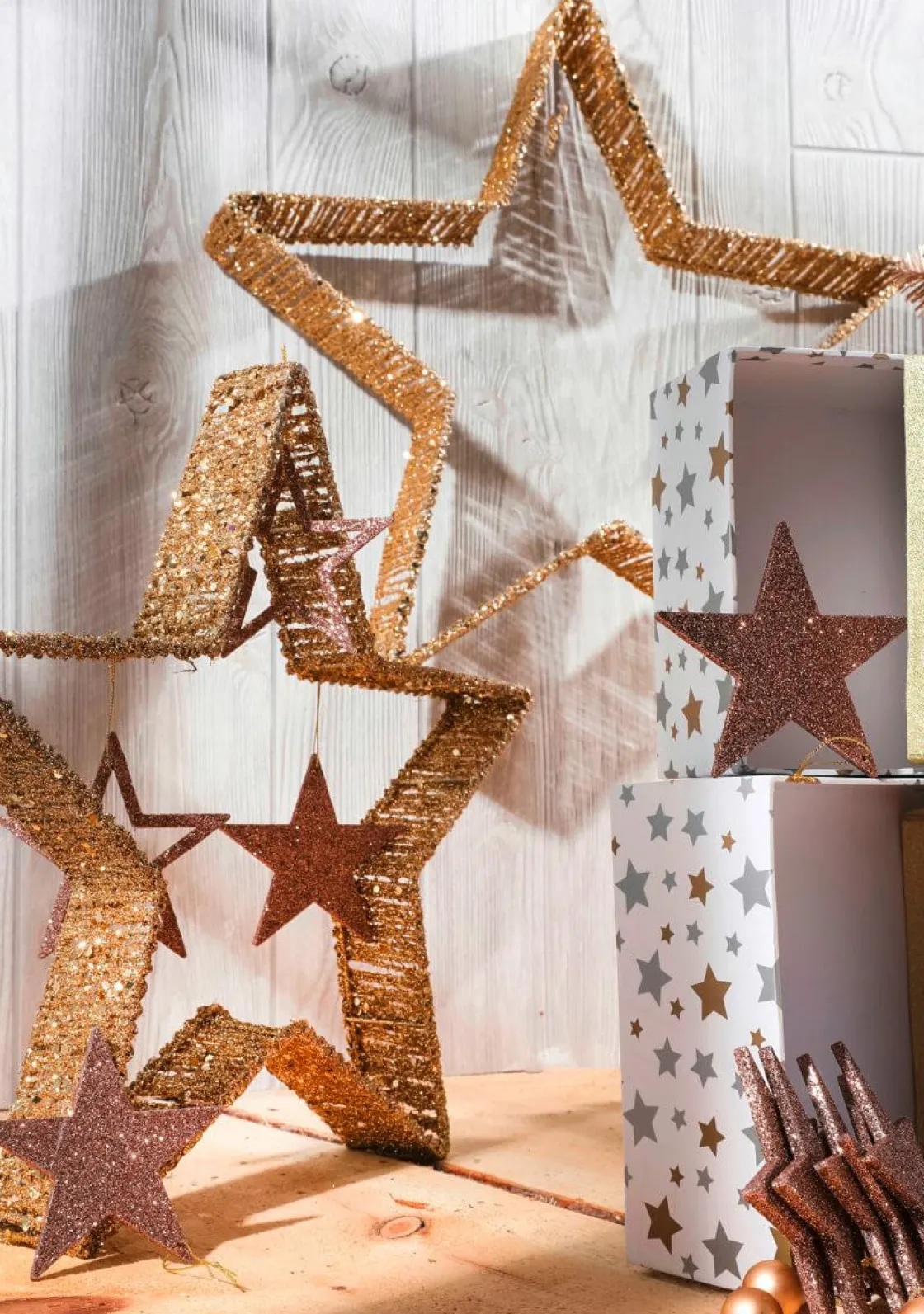 DecoWoerner Estrella De Navidad>Estrellas Decorativas 2 Piezas Ø 40-50 Cm