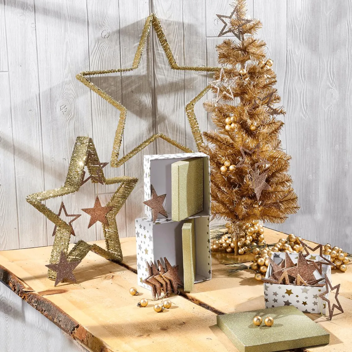 DecoWoerner Estrella De Navidad>Estrellas Decorativas 2 Piezas Ø 40-50 Cm