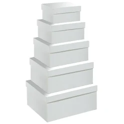 DecoWoerner Cajas De Regalo>Estuche Regalo Con Tapa Metalizado 5pcs.