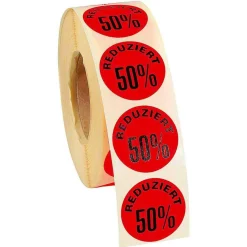 DecoWoerner Etiquetaje|Material De Rebajas>Etiquetas Promocionales 50 %, 1000 Piezas
