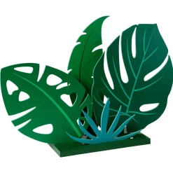 DecoWoerner Decoración De Verano>Expositor De Hoja De La Selva De Madera, 57 Cm