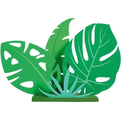 DecoWoerner Decoración De Verano>Expositor De Hoja De La Selva De Madera, 57 Cm