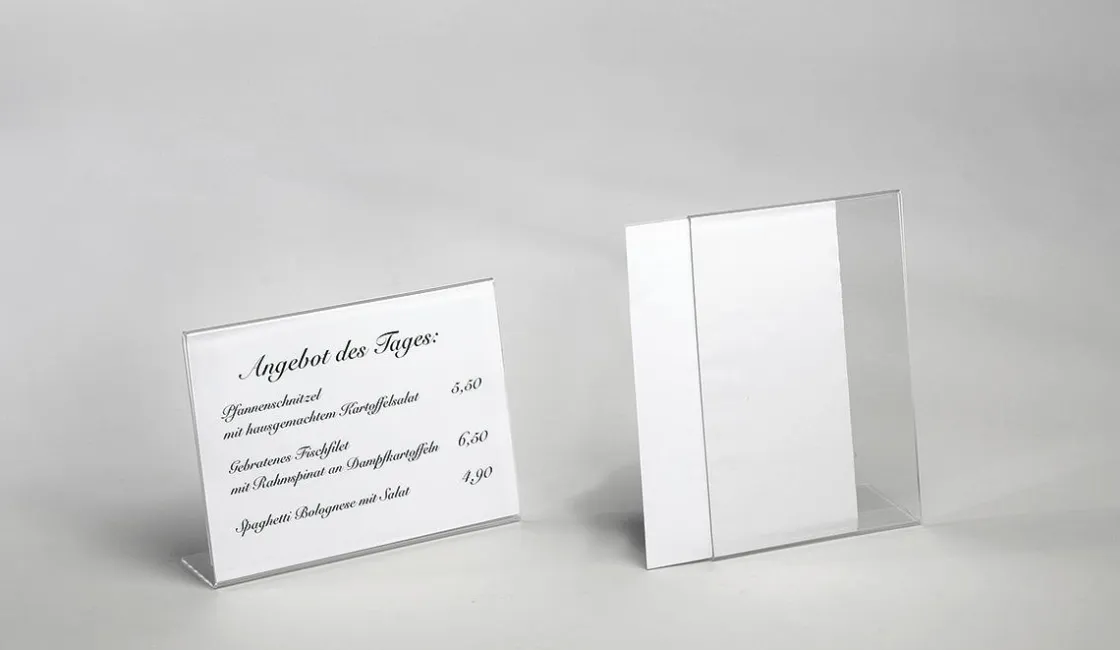 DecoWoerner Carteles Y Señalización>Expositor De Mesa, DIN A4, Formato Horizontal