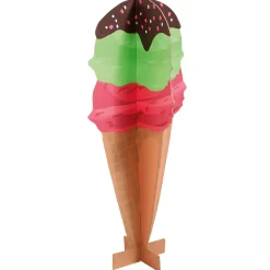 DecoWoerner Decoración De Verano>Expositor Decorativo Helado De Gofre, Altura 90 Cm