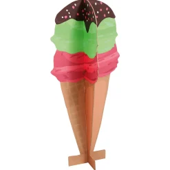 DecoWoerner Decoración De Verano>Expositor Decorativo Helado De Gofre, Altura 90 Cm