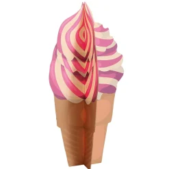 DecoWoerner Decoración De Verano>Expositor Decorativo Helado Suave, Altura 75 Cm