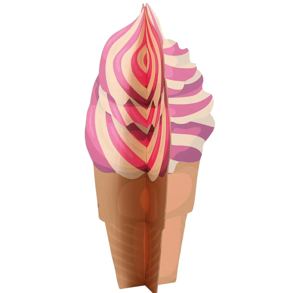 DecoWoerner Decoración De Verano>Expositor Decorativo Helado Suave, Altura 75 Cm