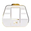 DecoWoerner Decoración De Invierno>Expositor Góndola Blanco / Dorado 38 X 31 Cm