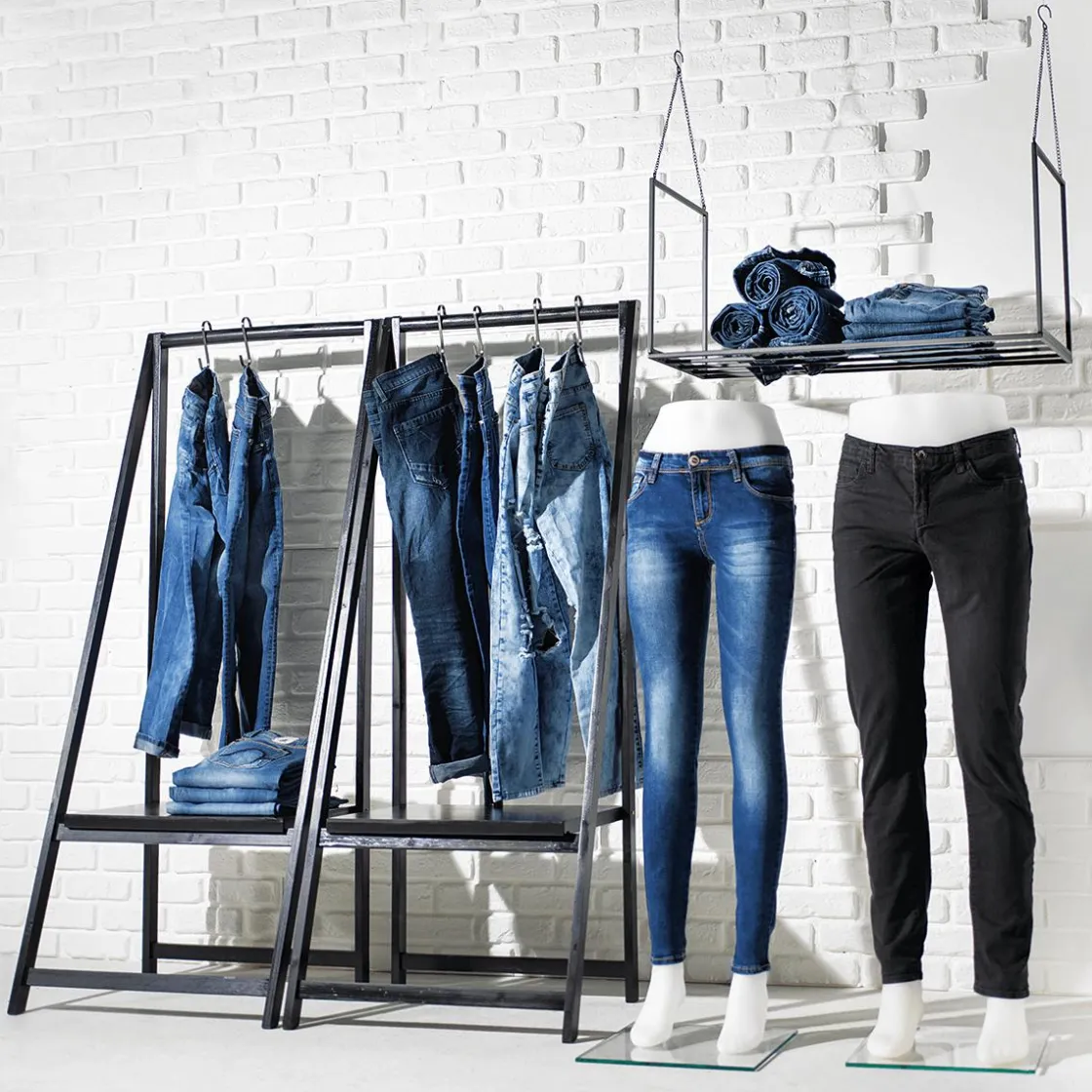 DecoWoerner Maniquíes>Expositores De Pantalones Para Hombre Color Altura 120 Cm