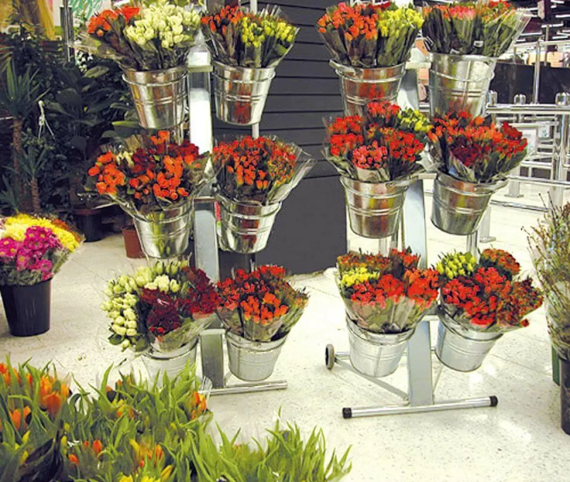 DecoWoerner Expositores Para Tiendas>Expositores De Venta Para Flores Cortadas, 6 Cubos