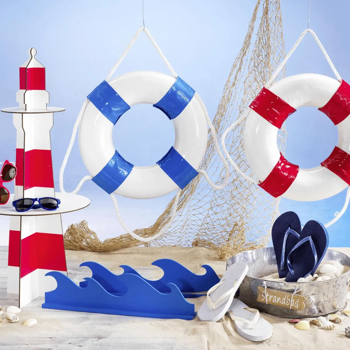 DecoWoerner Decoración De Verano>Faro Decorativo De Madera, Altura 80 Cm