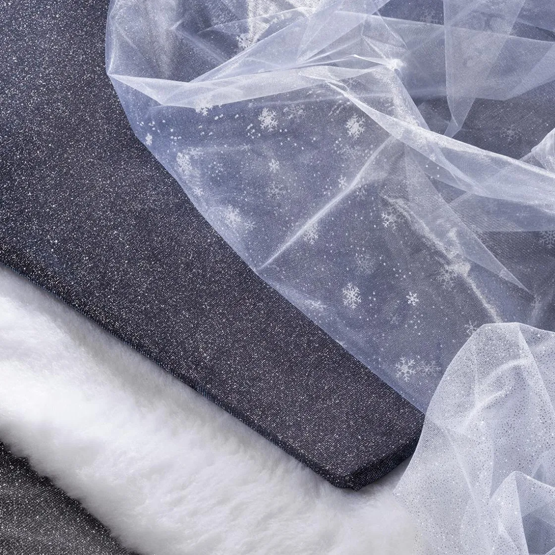 DecoWoerner Telas|Decoración De Invierno>Felpa Blanca, Anchura: 150 Cm