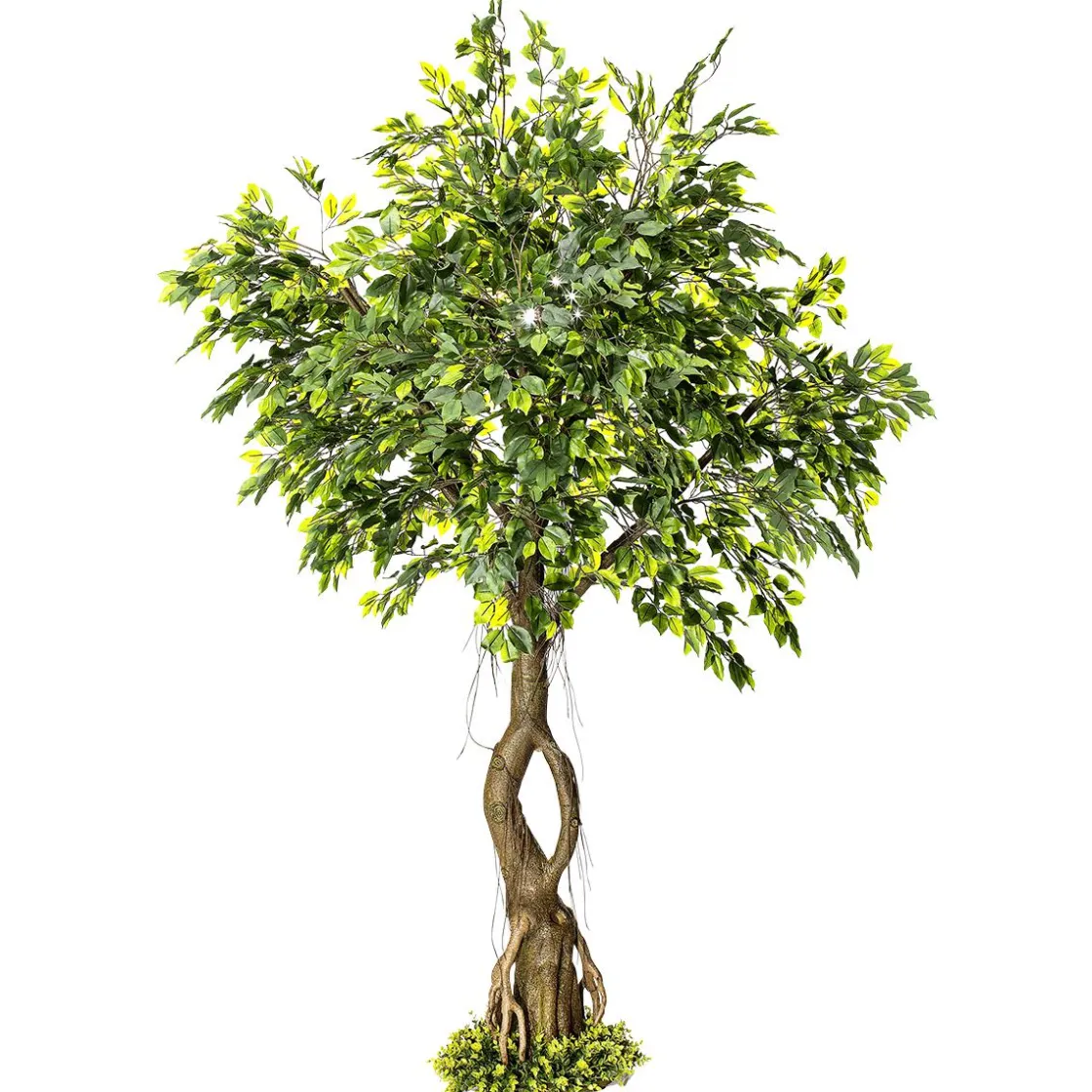 DecoWoerner Decoración De Verano|Decoración De Primavera>Ficus Artificial Con Pie 245 Cm