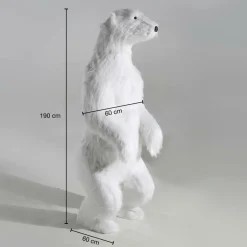 DecoWoerner Decoración De Animales|Decoración De Invierno>Figura Animal De Tamaño Natural Oso Polar, Altura: 190 Cm