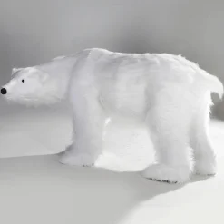 DecoWoerner Decoración De Animales|Decoración De Invierno>Figura Animal De Tamaño Natural Oso Polar, Altura: 90cm