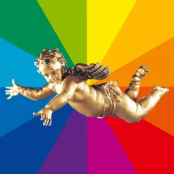 DecoWoerner Decoración Navideña Xxl>Figura De ángel Barroco Volador, 120 Cm, Color A Elegir
