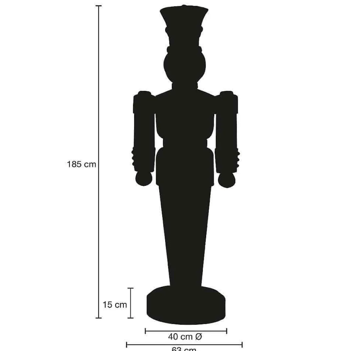 DecoWoerner Decoración Navideña Xxl|Figuras De Navidad>Figura De Soldado, 185 Cm