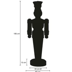 DecoWoerner Decoración Navideña Xxl>Figura De Soldado, 185 Cm