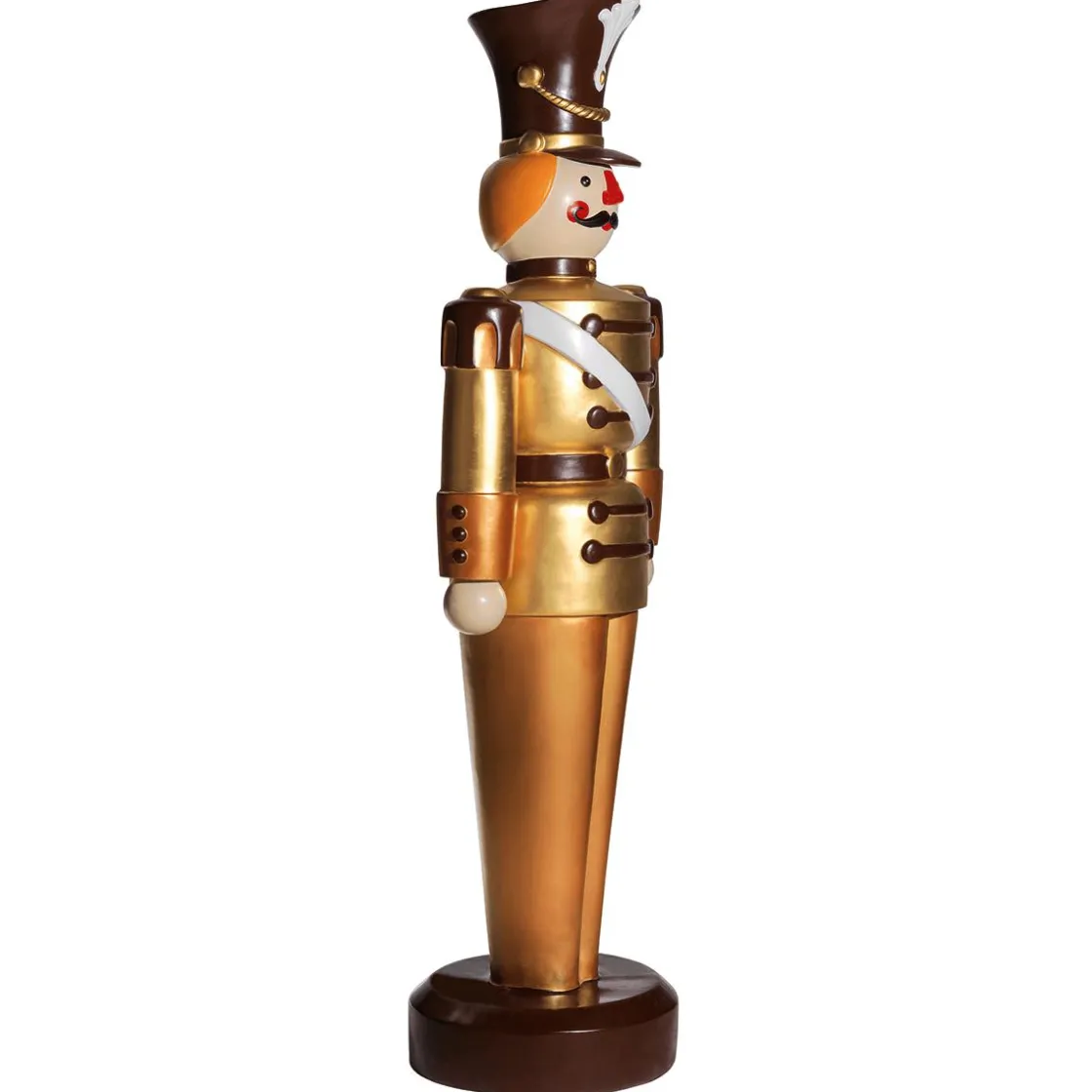 DecoWoerner Decoración Navideña Xxl|Figuras De Navidad>Figura De Soldado 185 Cm, Dorada-, Totalmente De Plástico